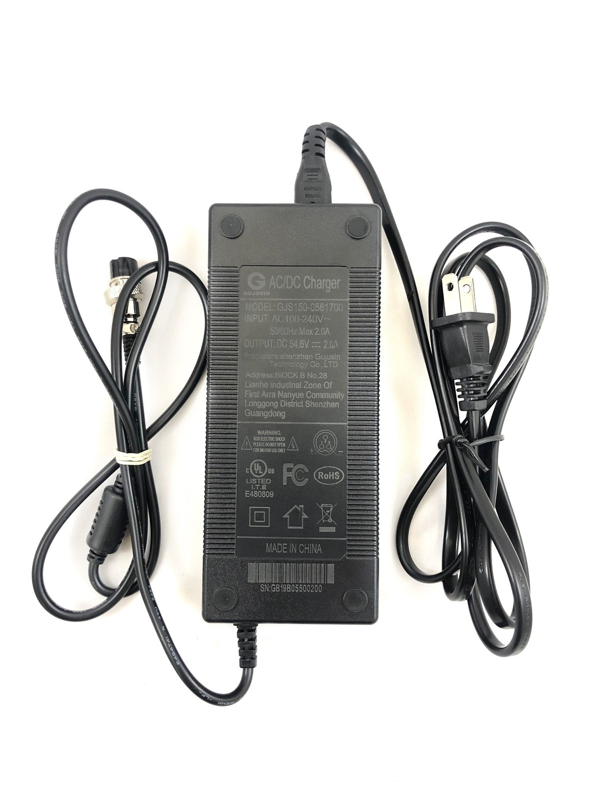 EVOLV / VSETT 48 Volt Charger back